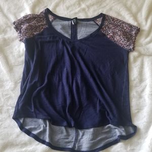 Torrid floral sleeve t-shirt